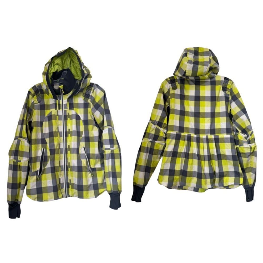 Lululemon RARE Run Track Field Hood Check Jacket Hoodie Zip Pockets Swift Top 6